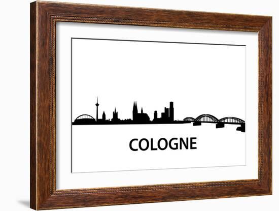 Skyline Cologne-unkreatives-Framed Art Print
