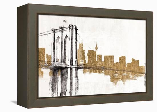 Skyline Crossing Gold-Avery Tillmon-Framed Stretched Canvas