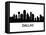 Skyline Dallas-unkreatives-Framed Stretched Canvas