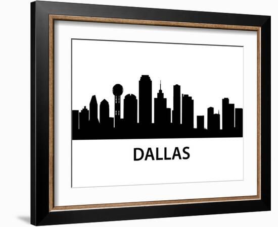 Skyline Dallas-unkreatives-Framed Premium Giclee Print