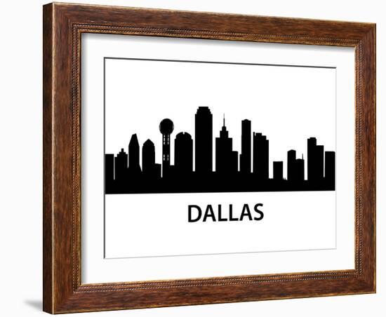 Skyline Dallas-unkreatives-Framed Art Print