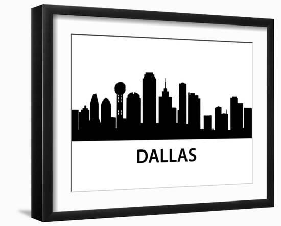 Skyline Dallas-unkreatives-Framed Art Print