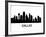 Skyline Dallas-unkreatives-Framed Art Print