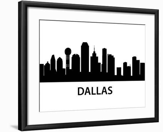 Skyline Dallas-unkreatives-Framed Art Print