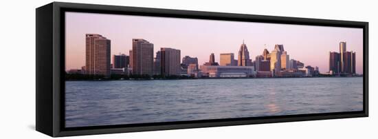 Skyline Detroit Mi, USA-null-Framed Premier Image Canvas