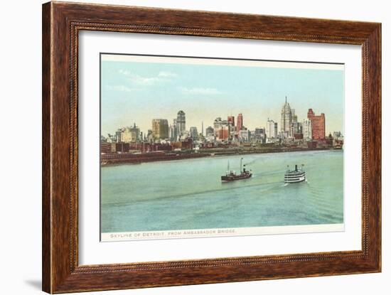 Skyline, Detroit, Michigan-null-Framed Art Print