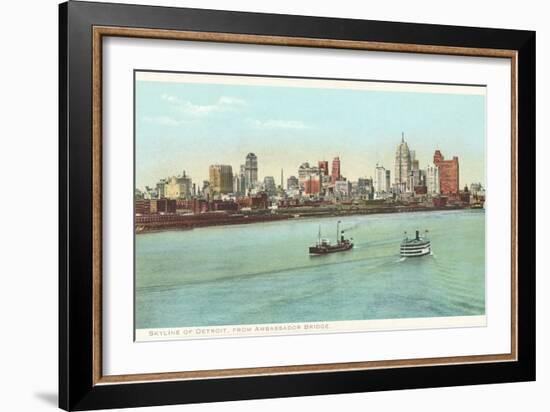 Skyline, Detroit, Michigan-null-Framed Art Print