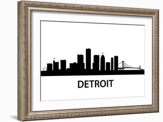 Skyline Detroit-unkreatives-Framed Art Print