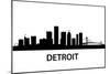 Skyline Detroit-unkreatives-Mounted Art Print