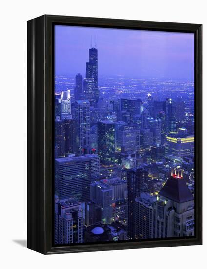 Skyline Dusk, Chicago, IL-Mark Gibson-Framed Premier Image Canvas