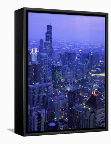 Skyline Dusk, Chicago, IL-Mark Gibson-Framed Premier Image Canvas