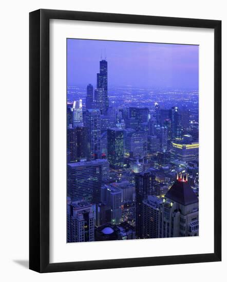 Skyline Dusk, Chicago, IL-Mark Gibson-Framed Photographic Print