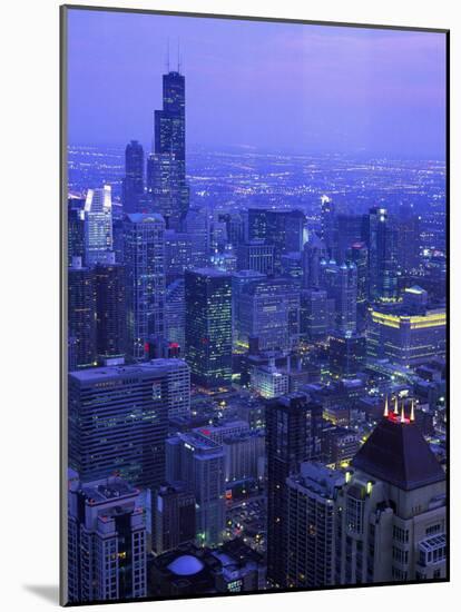 Skyline Dusk, Chicago, IL-Mark Gibson-Mounted Photographic Print