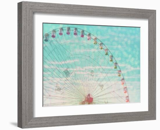 Skyline Ferris Wheel-Ashley Davis-Framed Art Print
