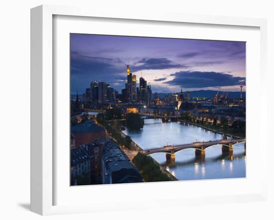 Skyline, Frankfurt-Am-Main, Hessen, Germany-Walter Bibikow-Framed Photographic Print