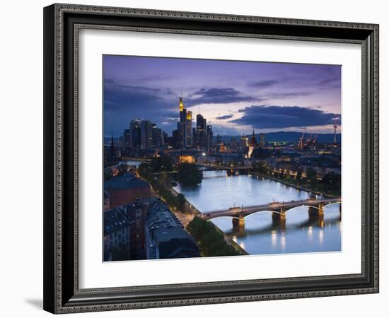 Skyline, Frankfurt-Am-Main, Hessen, Germany-Walter Bibikow-Framed Photographic Print