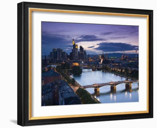 Skyline, Frankfurt-Am-Main, Hessen, Germany-Walter Bibikow-Framed Photographic Print