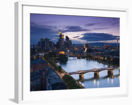 Skyline, Frankfurt-Am-Main, Hessen, Germany-Walter Bibikow-Framed Photographic Print