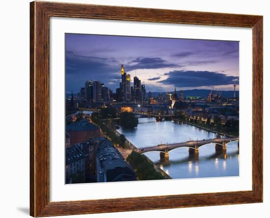 Skyline, Frankfurt-Am-Main, Hessen, Germany-Walter Bibikow-Framed Photographic Print