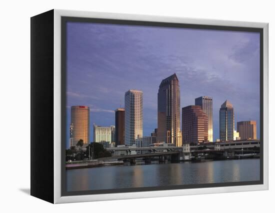 Skyline From Hillsborough Bay, Tampa, Florida, USA-Walter Bibikow-Framed Premier Image Canvas