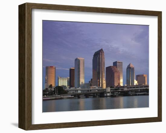 Skyline From Hillsborough Bay, Tampa, Florida, USA-Walter Bibikow-Framed Photographic Print