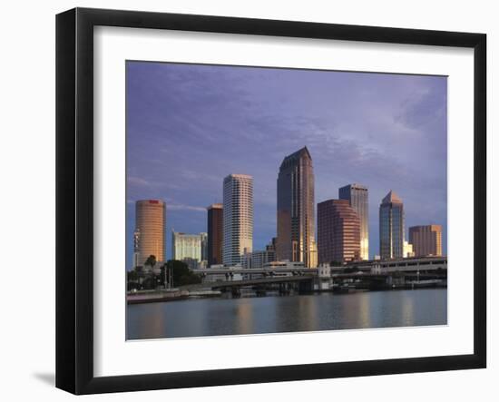 Skyline From Hillsborough Bay, Tampa, Florida, USA-Walter Bibikow-Framed Photographic Print