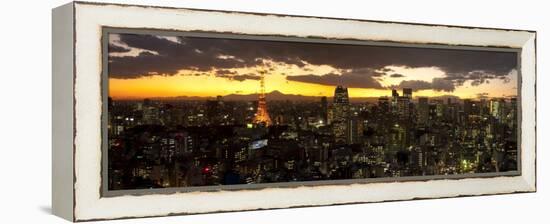 Skyline from Shiodome, Tokyo, Japan-Jon Arnold-Framed Premier Image Canvas