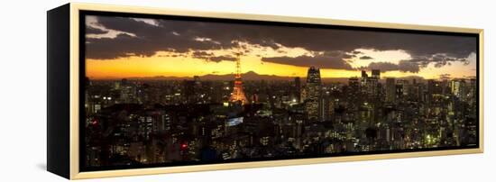 Skyline from Shiodome, Tokyo, Japan-Jon Arnold-Framed Premier Image Canvas