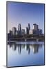Skyline from the Mississippi River, Minneapolis, Minnesota, USA-Walter Bibikow-Mounted Photographic Print