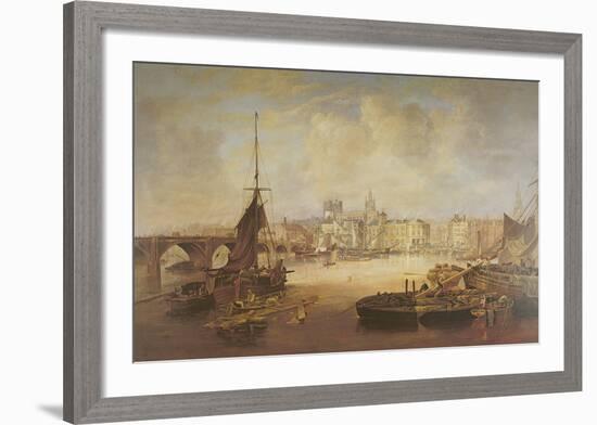 Skyline from the River-The Vintage Collection-Framed Premium Giclee Print