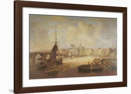 Skyline from the River-The Vintage Collection-Framed Premium Giclee Print