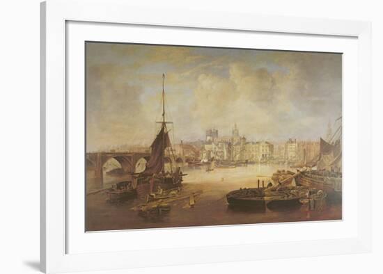 Skyline from the River-The Vintage Collection-Framed Premium Giclee Print