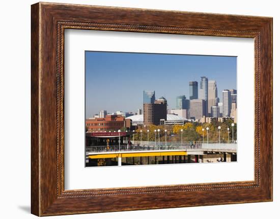 Skyline from the University of Minnesota, Minneapolis, Minnesota, USA-Walter Bibikow-Framed Photographic Print