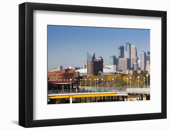 Skyline from the University of Minnesota, Minneapolis, Minnesota, USA-Walter Bibikow-Framed Photographic Print