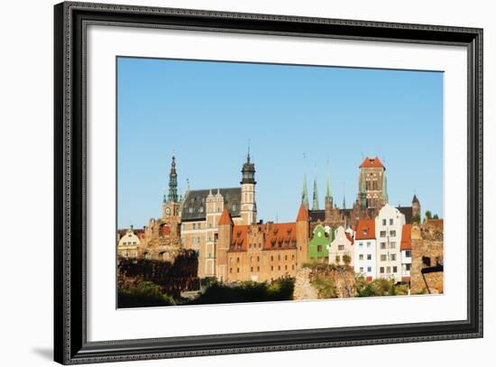 Skyline, Gdansk, Poland, Europe-Christian Kober-Framed Photographic Print