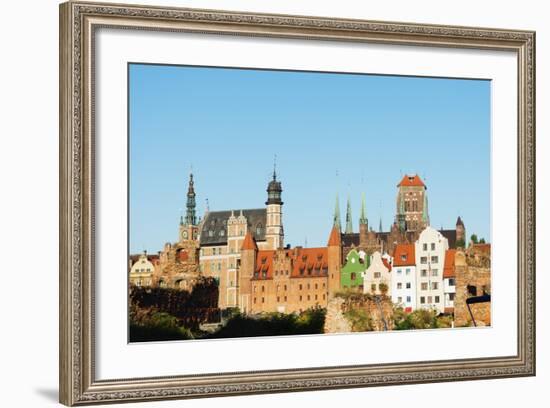 Skyline, Gdansk, Poland, Europe-Christian Kober-Framed Photographic Print