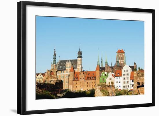 Skyline, Gdansk, Poland, Europe-Christian Kober-Framed Photographic Print