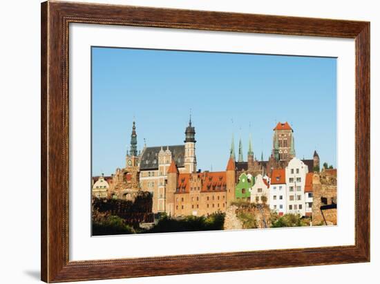 Skyline, Gdansk, Poland, Europe-Christian Kober-Framed Photographic Print