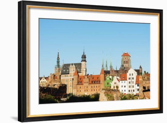 Skyline, Gdansk, Poland, Europe-Christian Kober-Framed Photographic Print