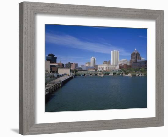 Skyline, Genessee River, Rochester, New York-Bill Bachmann-Framed Photographic Print