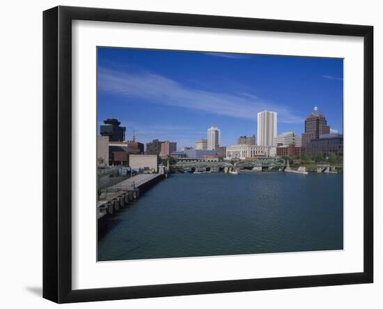 Skyline, Genessee River, Rochester, New York-Bill Bachmann-Framed Photographic Print