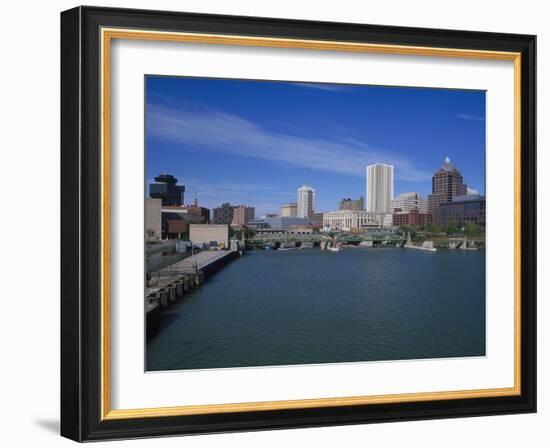 Skyline, Genessee River, Rochester, New York-Bill Bachmann-Framed Photographic Print