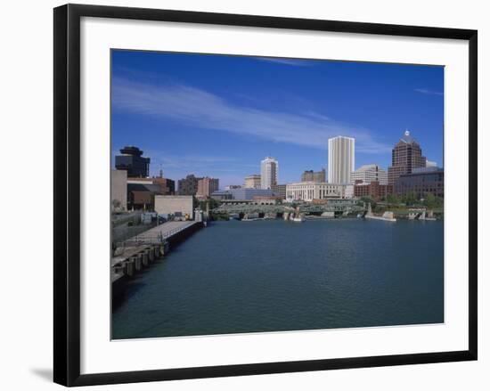 Skyline, Genessee River, Rochester, New York-Bill Bachmann-Framed Photographic Print