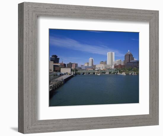 Skyline, Genessee River, Rochester, New York-Bill Bachmann-Framed Photographic Print