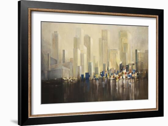 Skyline Harbour-Jurgen Gottschlag-Framed Art Print