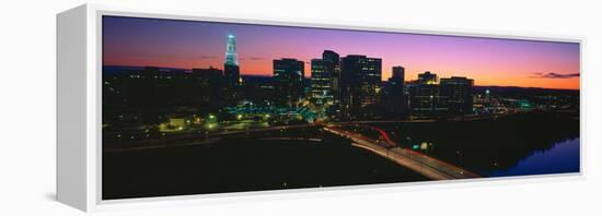 Skyline, Hartford, Sunset, Connecticut-null-Framed Stretched Canvas