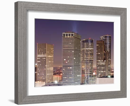 Skyline, Houston, Texas, United States of America, North America-Michael DeFreitas-Framed Photographic Print