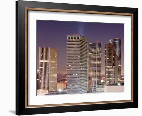 Skyline, Houston, Texas, United States of America, North America-Michael DeFreitas-Framed Photographic Print