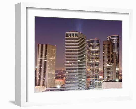 Skyline, Houston, Texas, United States of America, North America-Michael DeFreitas-Framed Photographic Print