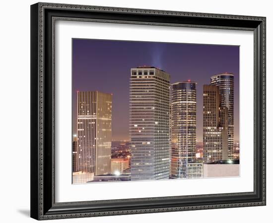 Skyline, Houston, Texas, United States of America, North America-Michael DeFreitas-Framed Photographic Print